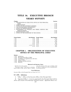 Executive Branch - Creek Supreme Court