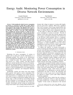 Energy Audit: Monitoring Power Consumption in Diverse