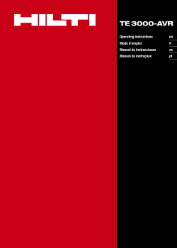 Operations Manual - TE 3000 AVR Breaker