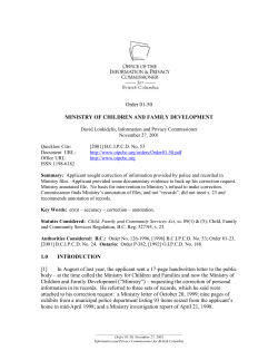 01-50 - Office of the Information and Privacy Commissioner