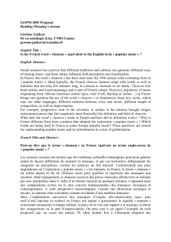 IASPM 2005 Proposal Reading Meaning`s stream Gérôme