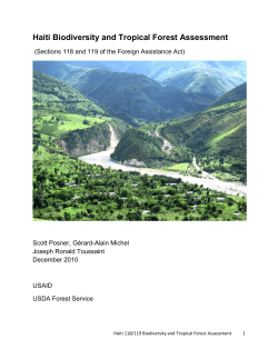 Haiti Biodiversity and Tropical Forest Assessment