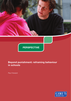 Beyond punishment: reframing behaviour in schools