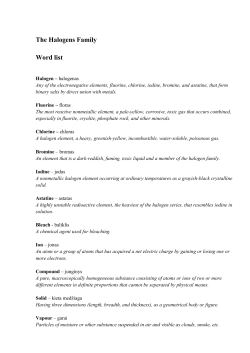 The Halogens Family Word list