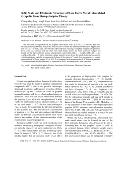 Solid State and Electronic Structure of Rare Earth Metal Intercalated
