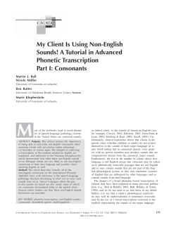 My Client is Using Non-English Sounds! A Tutorial in