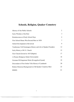 Schools, Religion, Quaker Cemetery