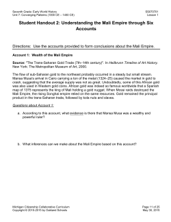 Understanding the Mali Empire through Six Accounts