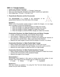 GSP 11.1 Triangle Centers