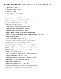 The Crucible Test Review Sheet