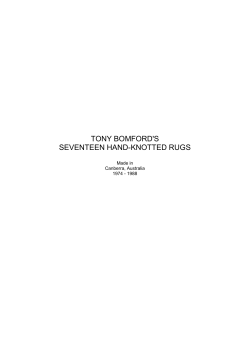 tony bomford`s seventeen hand-knotted rugs