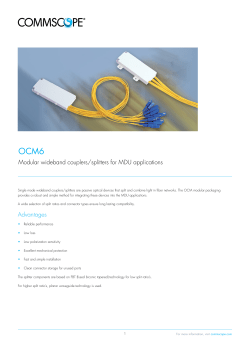 Modular wideband couplers/splitters for MDU