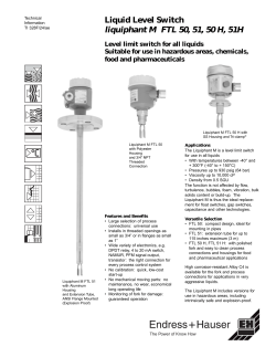 Liquid Level Switch liquiphant M FTL 50, 51, 50 H, 51H