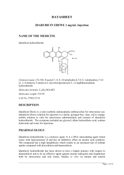 Idarubicin Ebewe, Solution for injection