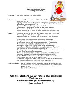 Call Mrs. Stephens 723-3367 if you have questions! We have fun