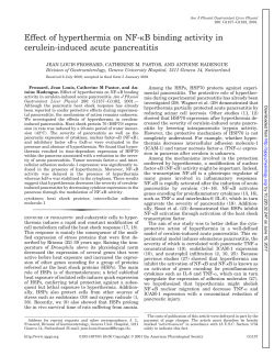 Effect of hyperthermia on NF-B binding activity in cerulein