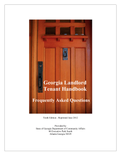 Georgia Landlord Tenant Handbook - Athens
