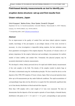 Field based density measurements - Earth