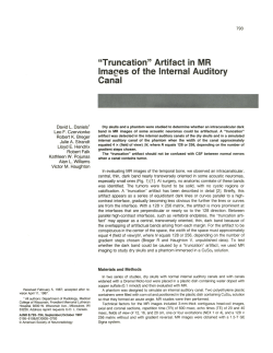 "Truncation" Artifact in MR Ima~es of the Internal Auditory Canal