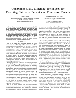 Combining Entity Matching Techniques for Detecting Extremist