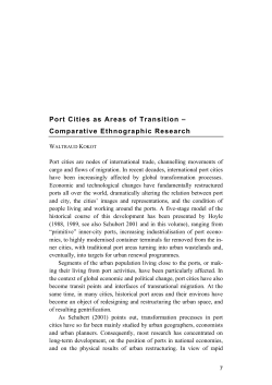 Port Cities as Areas of Transition – Comparative