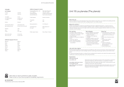 Unit 18 Los planetas (The planets)