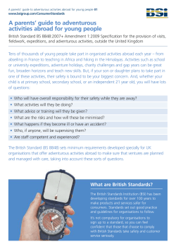 A parents` guide to adventurous activities abroad for young people