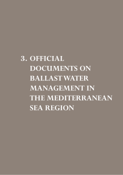 Official documents on ballast water management in the