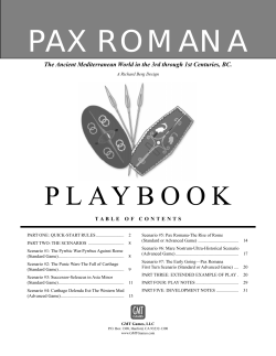 PAX ROMANA&mdash; PLAYBOOK PAX ROMANA