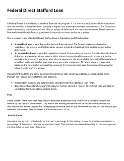 Federal Direct Stafford Loan Document.