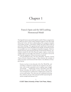 Franco`s Spain and the Self-Loathing Homosexual