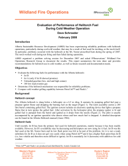 Evaluation of Performance of Helitorch Fuel During Cold Weather