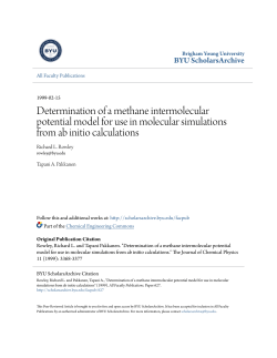 Determination of a methane intermolecular potential model for use