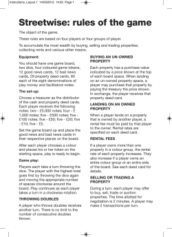 Streetwise: rules of the game