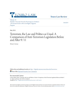 Terrorism, the Law and Politics as Usual: A Comparison of Anti