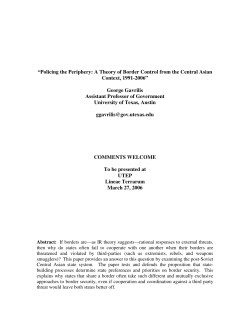 Policing the Periphery: A Theory of Border Control