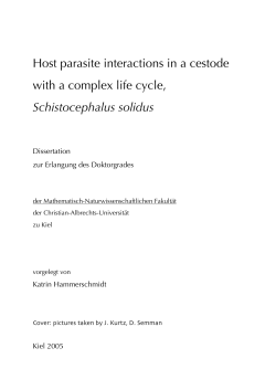 Host parasite interactions in a cestode with a complex