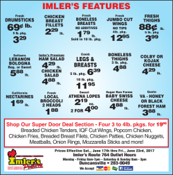 IMLER`S MEMORIAL DAY FEATURES 1595 1188