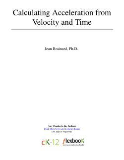 Calculating Acceleration from Velocity and Time