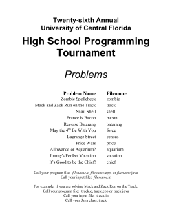 Problems - UCF High School Programing Tournament