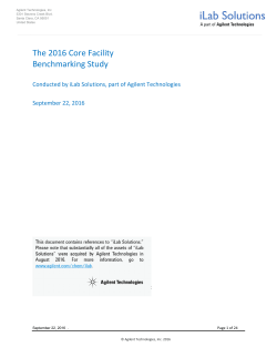 The 2016 Core Facility Benchmarking Study