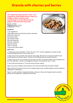 Granola with cherries and berries