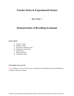 Demonstration of Breathing in humans