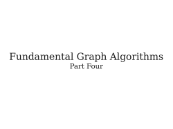 Fundamental Graph Algorithms