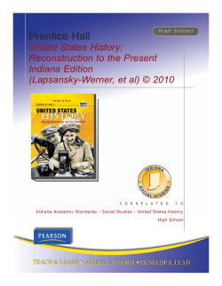 United States History: Reconstruction to the