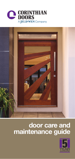 door care and maintenance guide