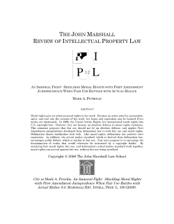 An Immoral Fight: Shielding Moral Rights with First Amendment