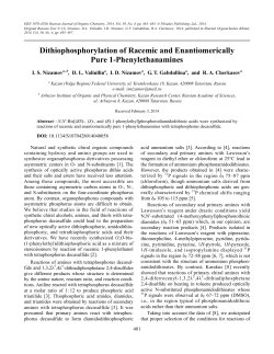 Dithiophosphorylation of Racemic and Enantiomerically Pure 1
