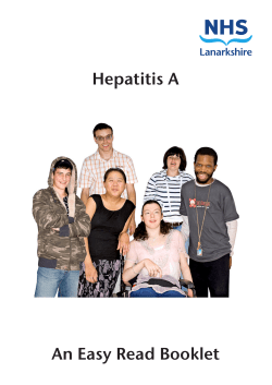Hepatitis A An Easy Read Booklet