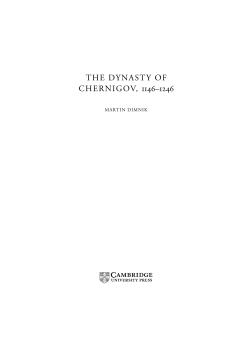 THE DYNASTY OF CHERNIGOV, 1146&ndash;1246